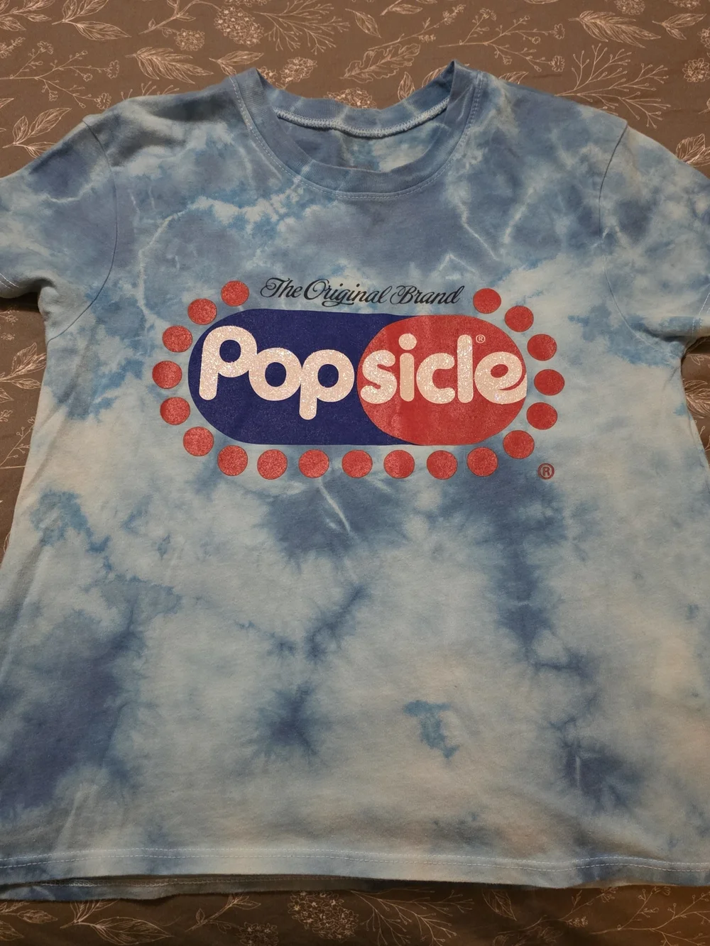Justice Blue Tie-Dye Popsicle Logo Tee